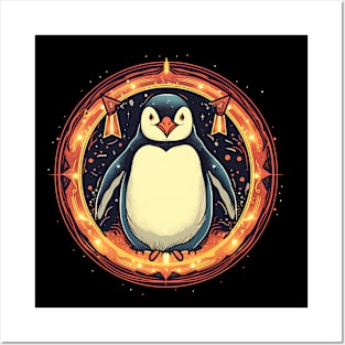 Penguin in Ornmament, Love Penguins Posters and Art